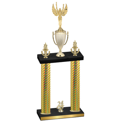 Double Gold Carbon Fiber Year Victory Trophy