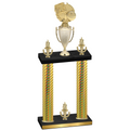 Double Gold Carbon Fiber Victory Basketball Trophy