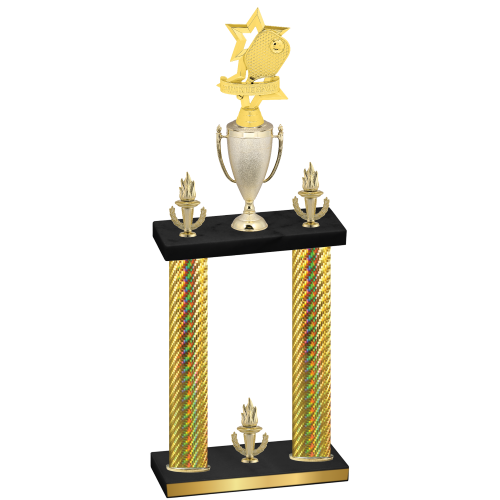 Double Gold Carbon Fiber Victory Pickleball Trophy