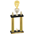 Double Gold Carbon Fiber Fourth Place Pickleball Trophy