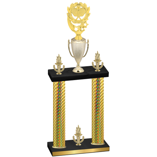 Double Gold Carbon Fiber Victory Pickleball Trophy