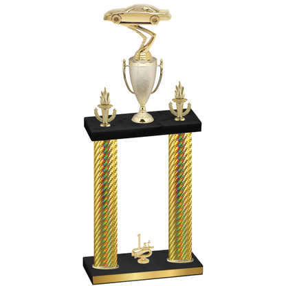 Double Gold Carbon Fiber First Place Cars Trophy