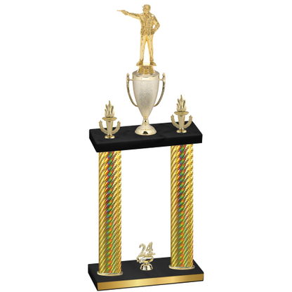 Double Gold Carbon Fiber Year Shooter Trophy