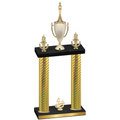 Double Gold Carbon Fiber Fourth Place Chess Trophy