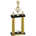 Double Gold Carbon Fiber Year Holiday Trophy