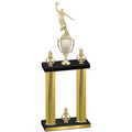 Double Gold Carbon Fiber Victory Basketball Trophy