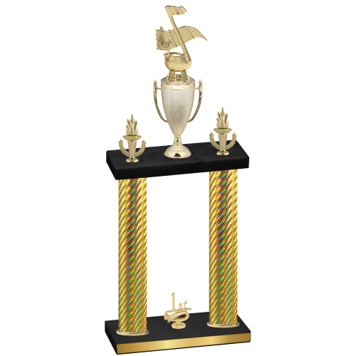 Double Gold Carbon Fiber First Place Music Trophy