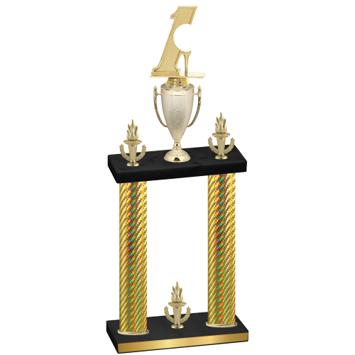 Double Gold Carbon Fiber Victory Golf Trophy