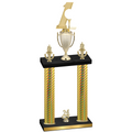 Double Gold Carbon Fiber Year Golf Trophy