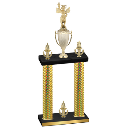 Double Gold Carbon Fiber Victory Academics Trophy