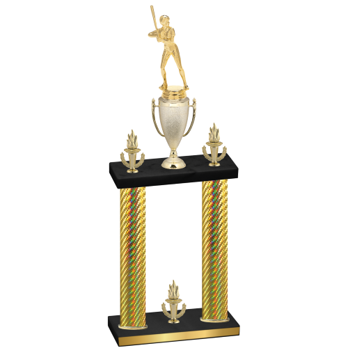 Double Gold Carbon Fiber Victory Softball Trophy