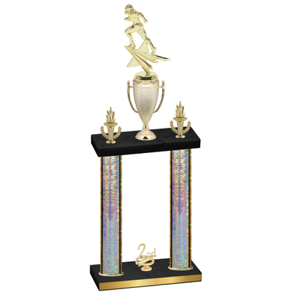 Double Silver Glacier Second Place Football Trophy