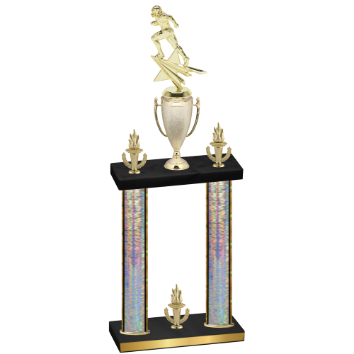 Double Silver Glacier Victory Football Trophy