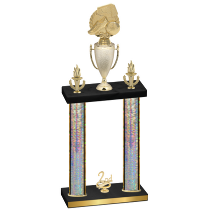 Double Silver Glacier Second Place Soccer Trophy