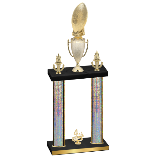 Double Silver Glacier Fourth Place Football Trophy