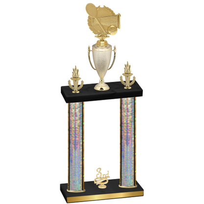 Double Silver Glacier Third Place Tennis Trophy