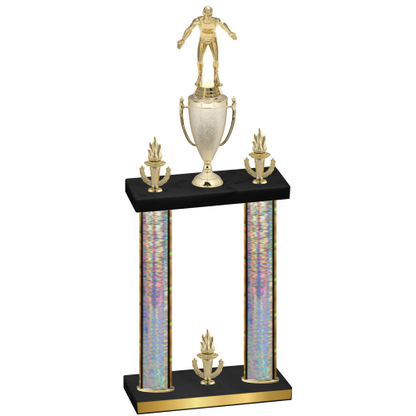 Double Silver Glacier Victory Wrestling Trophy
