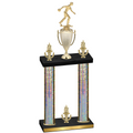 Double Silver Glacier Victory Bowling Trophy