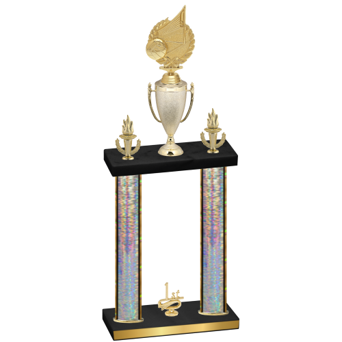 Double Silver Glacier First Place Volleyball Trophy