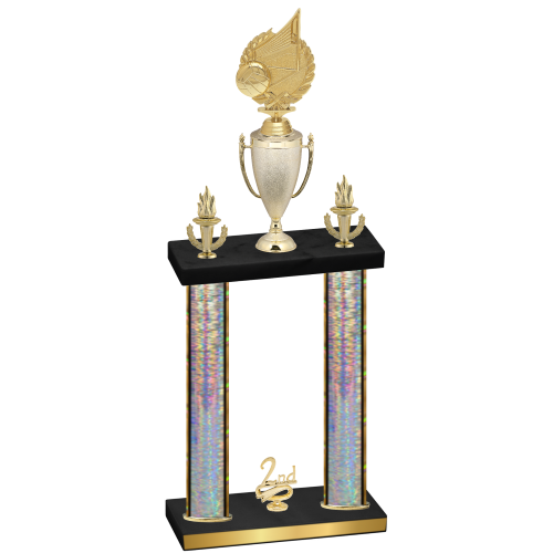 Double Silver Glacier Second Place Volleyball Trophy