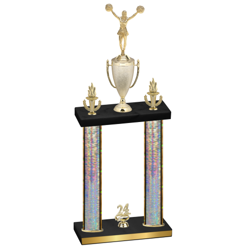 Double Silver Glacier Year Cheerleading Trophy