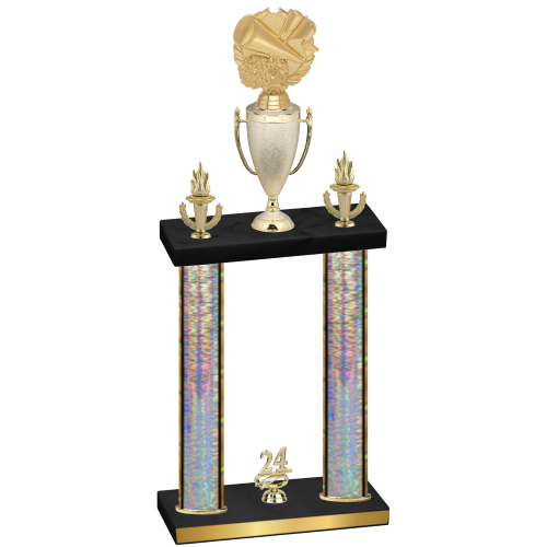 Double Silver Glacier Year Cheerleading Trophy