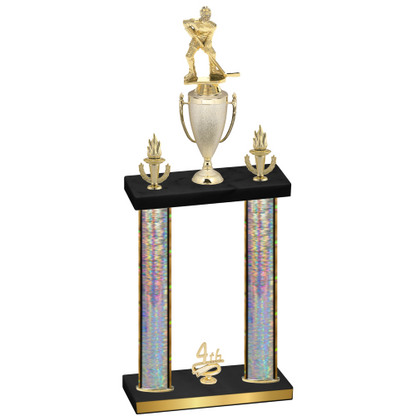 Double Silver Glacier Fourth Place Hockey Trophy
