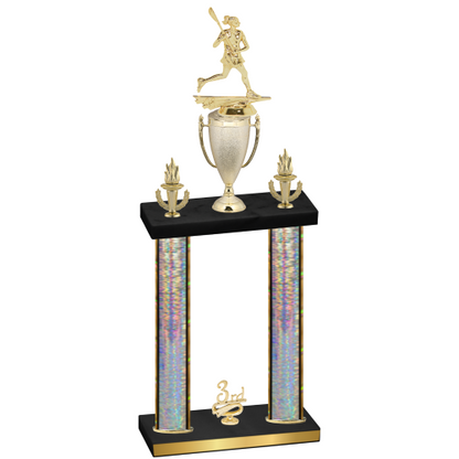 Double Silver Glacier Third Place Lacrosse Trophy