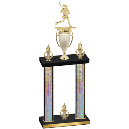 Double Silver Glacier Victory Lacrosse Trophy