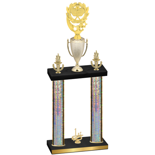 Double Silver Glacier First Place Pickleball Trophy