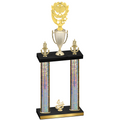 Double Silver Glacier Fourth Place Pickleball Trophy