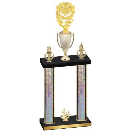Double Silver Glacier Fourth Place Pickleball Trophy