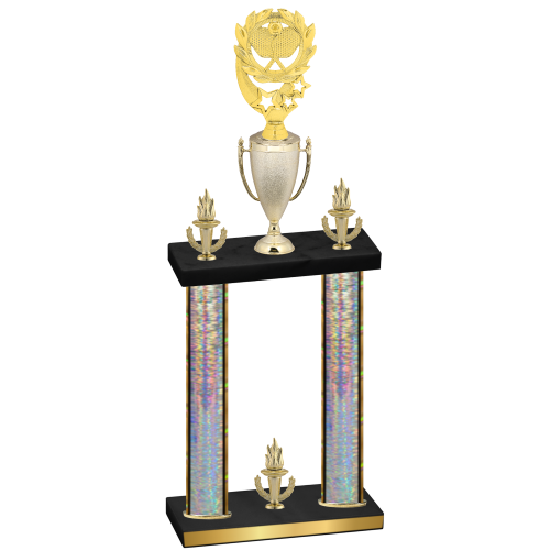 Double Silver Glacier Victory Pickleball Trophy