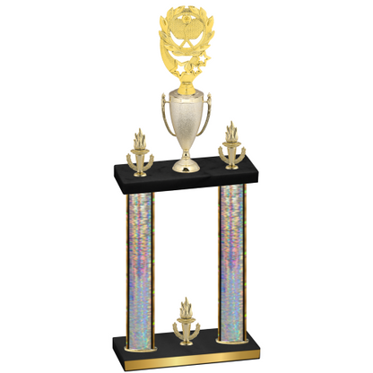 Double Silver Glacier Victory Pickleball Trophy