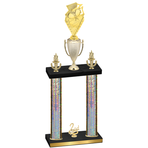 Double Silver Glacier Second Place Pickleball Trophy