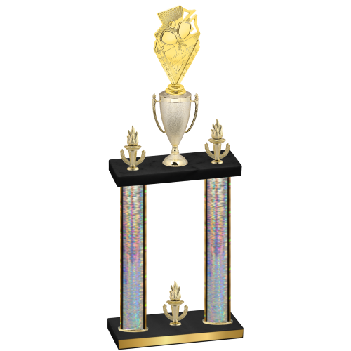 Double Silver Glacier Victory Pickleball Trophy