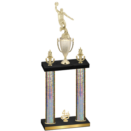 Double Silver Glacier Fourth Place Basketball Trophy