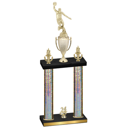 Double Silver Glacier Year Basketball Trophy