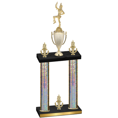 Double Silver Glacier Victory Majorette Trophy