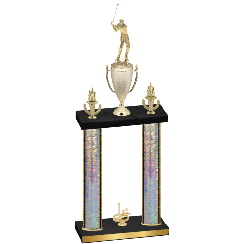 Double Silver Glacier First Place Golf Trophy