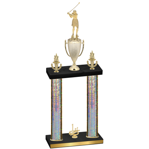 Double Silver Glacier First Place Golf Trophy
