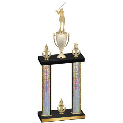 Double Silver Glacier Victory Golf Trophy