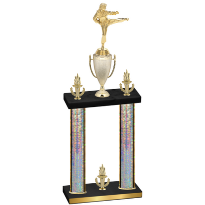 Double Silver Glacier Victory Karate Trophy