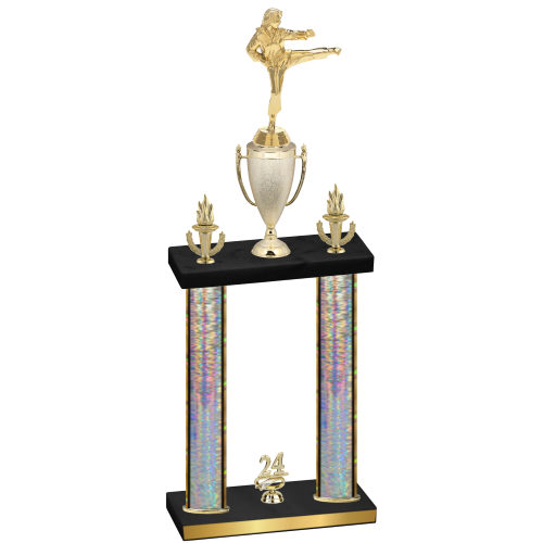 Double Silver Glacier Year Karate Trophy