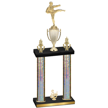 Double Silver Glacier Third Place Karate Trophy