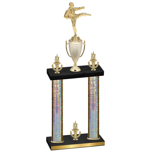 Double Silver Glacier Victory Karate Trophy