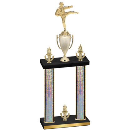 Double Silver Glacier Victory Karate Trophy
