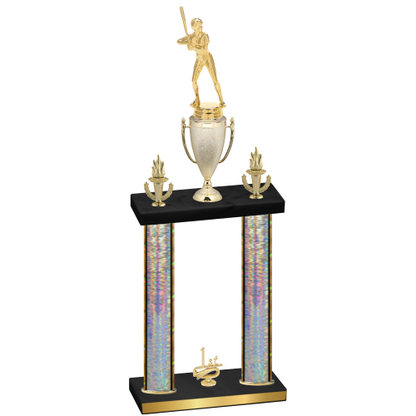 Double Silver Glacier First Place Softball Trophy