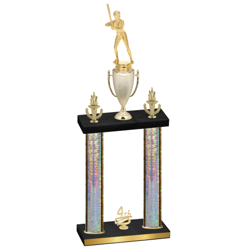 Double Silver Glacier Fourth Place Softball Trophy