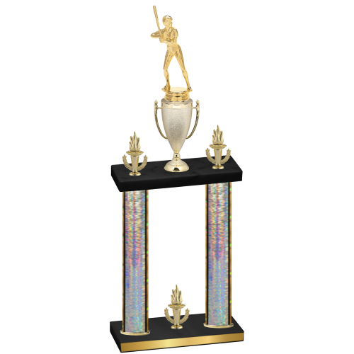 Double Silver Glacier Victory Softball Trophy